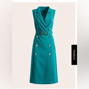 New Guess Marciano Belted Dress Blue Size 6